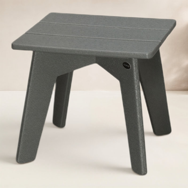 Riviera Modern Side Table, Slate Gray