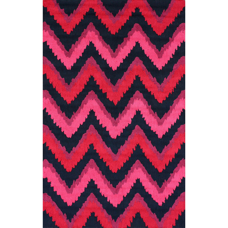 Felecia Chic Chevron Fuchsia tapis, 7'6" x 9'6"