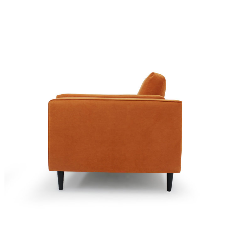 Deavian Velvet Armchair, Burnt Orange