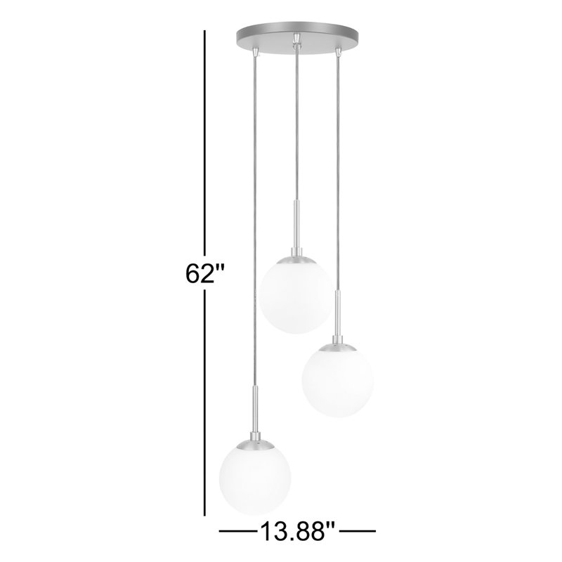 Luminaire suspendu en forme de globe à 3 lumières Macia