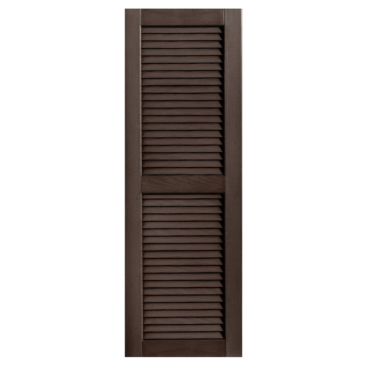 Straight Top Open Louvre Shutters Pair