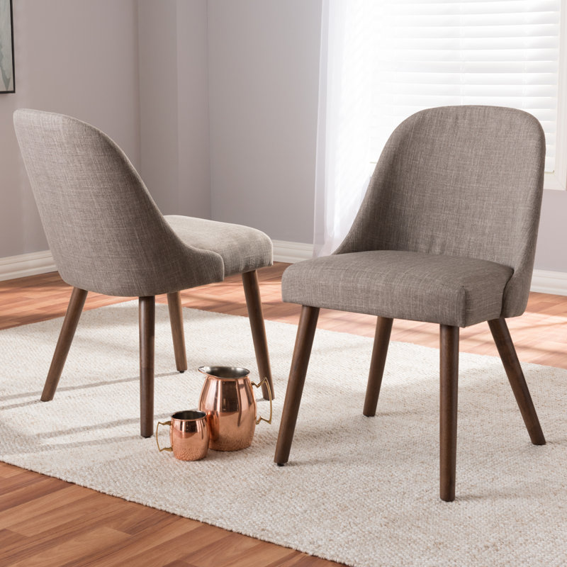 18.7'' H Upholstered Side Chair, Light Gray