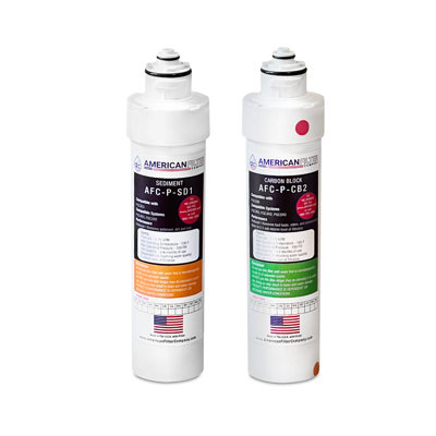 AFC-P-SDCB-2PK, compatible avec l'ensemble de filtres à eau PQCCRB PQCSED, (ensemble de 3 à 6 mois) 1 ensemble