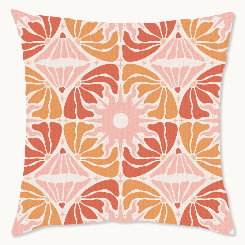 Geometric Polyester Throw Pillow