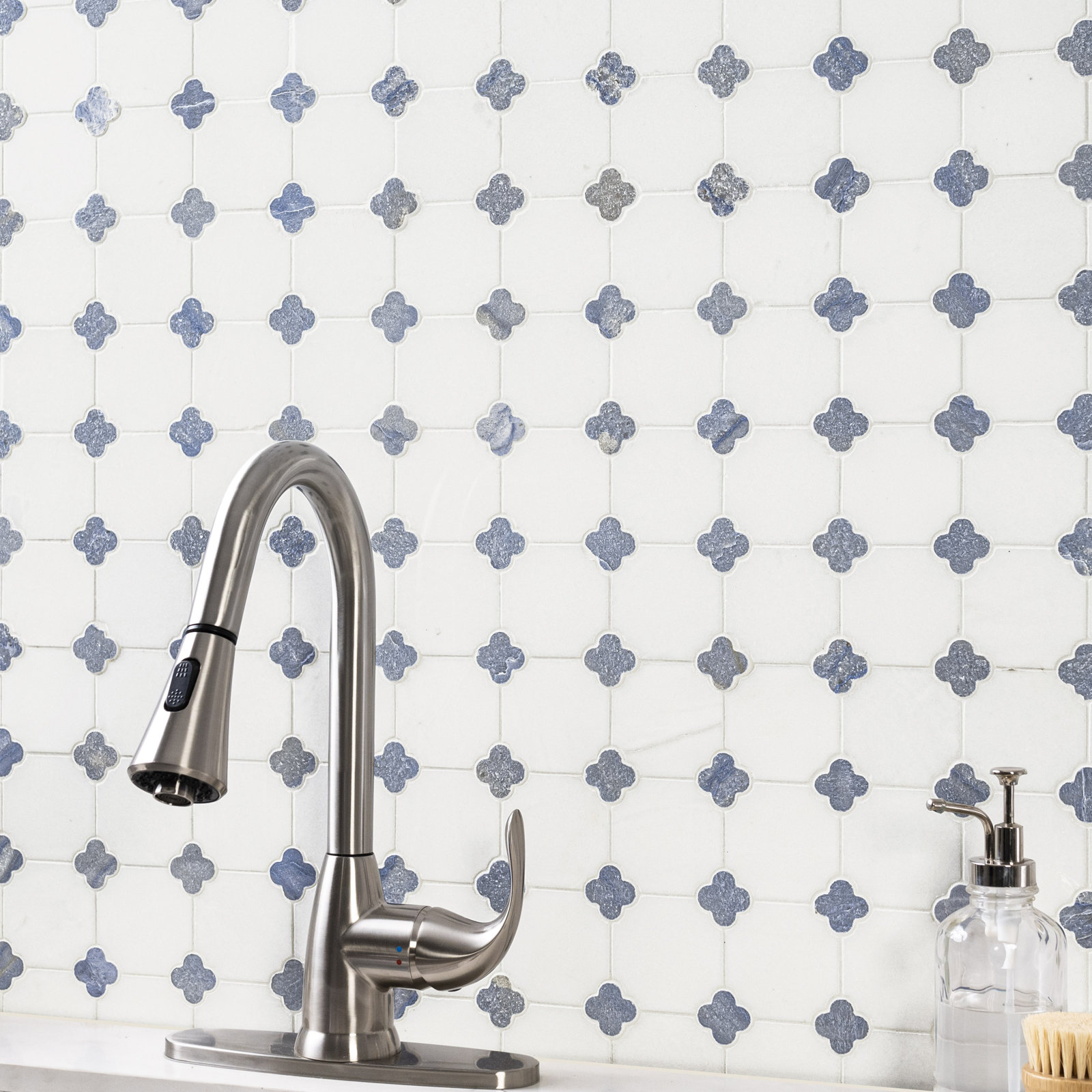 Loredana Fiorello 12 in. x 12 in. Polished Marble Mosaic Floor and Wall Tile