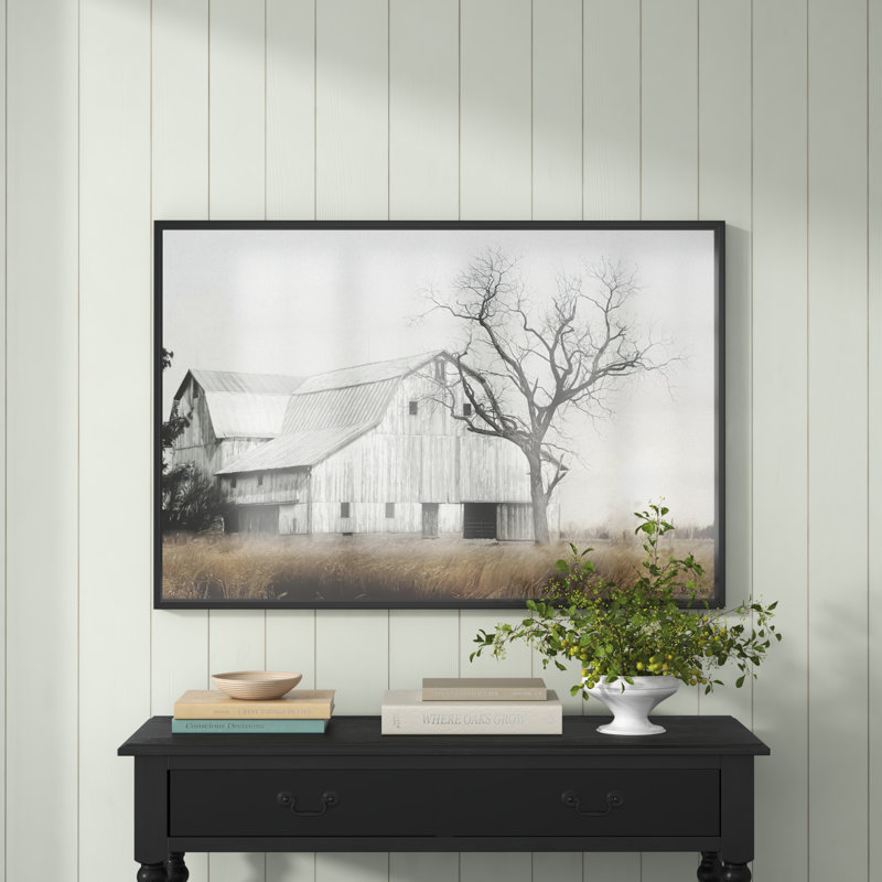 "Ohio Fields I" par Lori Deiter, reproduction d'art sur toile avec quincaillerie de fixation, Noir, Toile avec cadre flottant