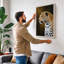 Leopard in Profile Modern 1 Piece Wrapped Canvas Wall Art-32484451-32484459