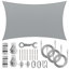 Toile d'ombrage rectangulaire Royal Shade avec treuil d'installation-114890864-114890861