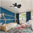 30" Small Kid's Low Profile Flush Mount Ceiling Fan Lighting with Remote Control for Small Children Room-1689967660
