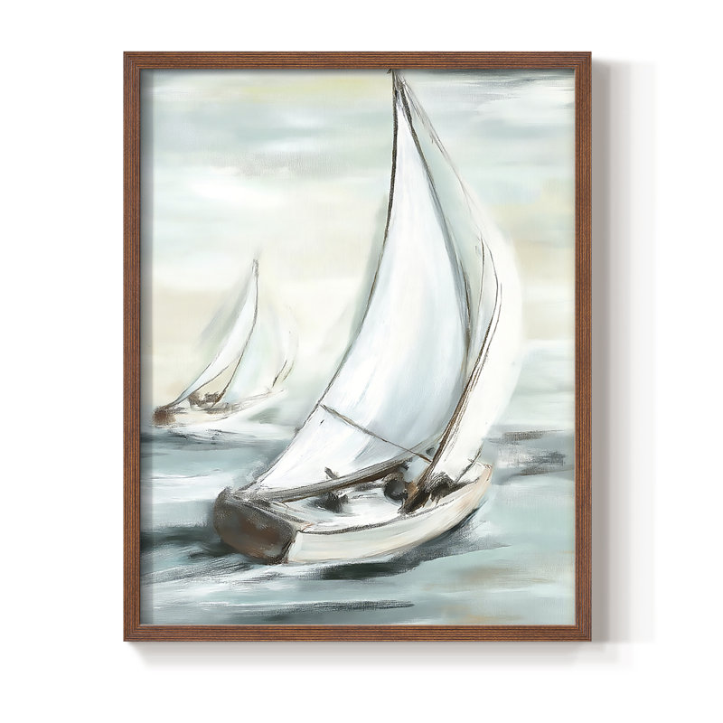 NAUTICAL Series LV, reproduction encadrée - bois massif, H 11 po x l 9 po, Noyer
