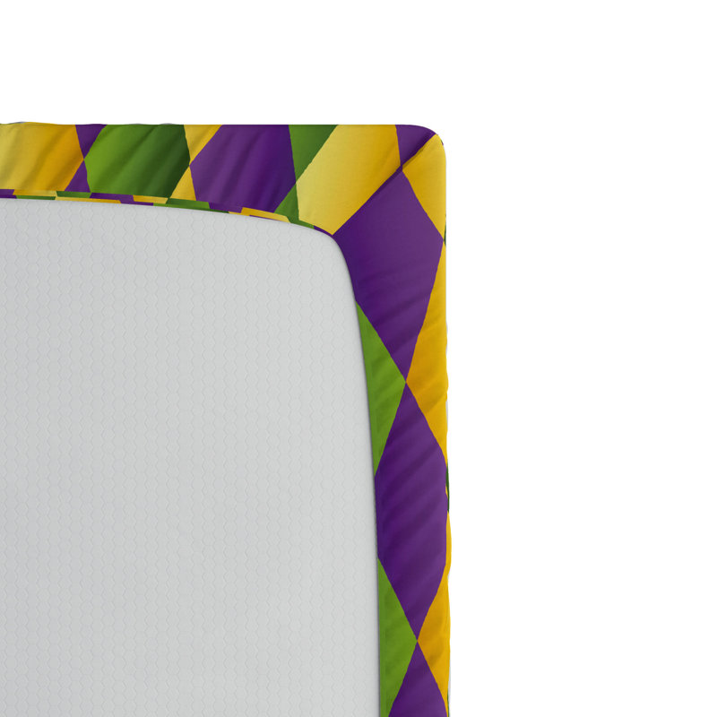 Microfiber Geometric Fitted Sheet, Full Fitted Sheet