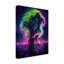Art mural sur toile tendue - «Neon Oak Tree» de Wumples pour décor de salon, de chambre à coucher ou de bureau - 35 x 47