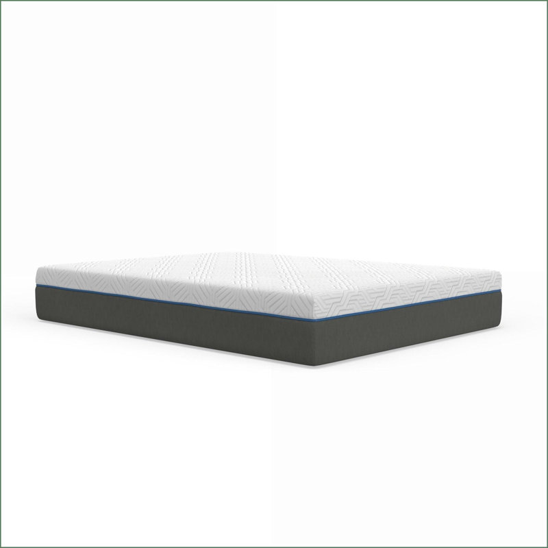 Matelas, matelas ferme en mousse viscoélastique gélifiée de 12 po avec support de bord, grille d'aération et housse lavable, lavande | simple TG | mousse