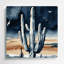 «Southwestern Plants Saguaro Cactus», art mural gris en métal