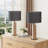 Gaverne 20.7" H Solid Wood Table Lamp with Linen Drum Shade-1298927823
