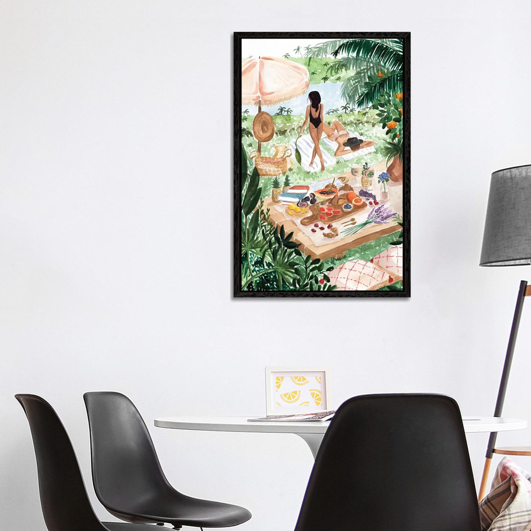 Picknick in Südfrankreich von Sabina Fenn - Galerie-umwickelte Leinwand Giclée auf Leinwand