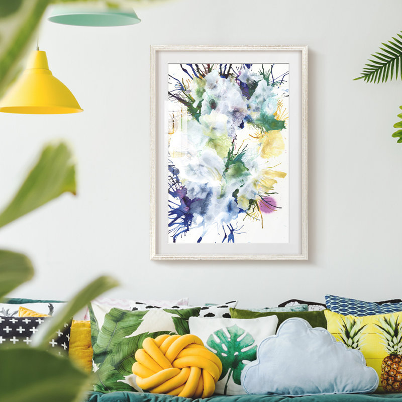 Like An Iris II -Framed Print, 28.5" H x 20.5" W, White