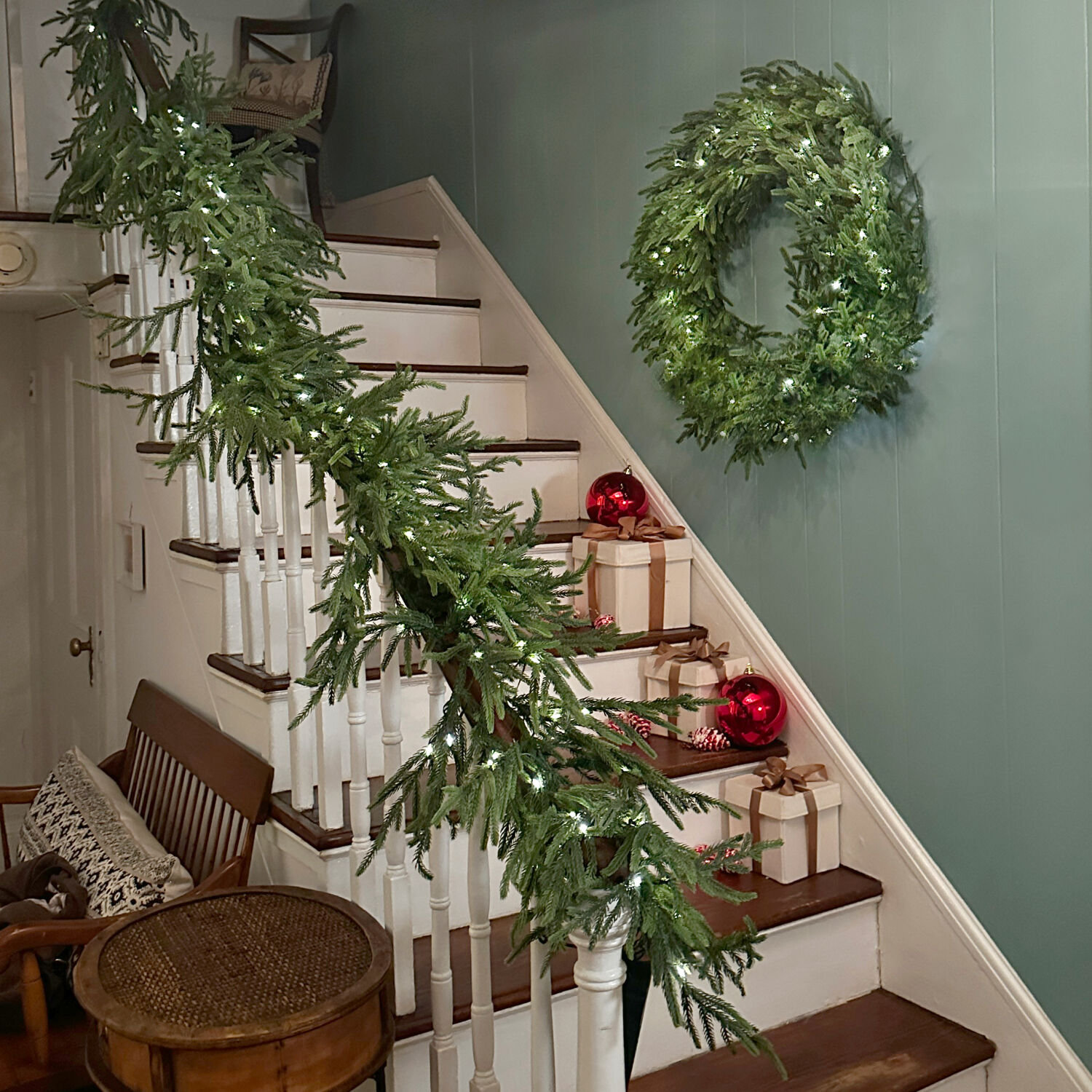 108" Pre-Lit Christmas Garland, Green