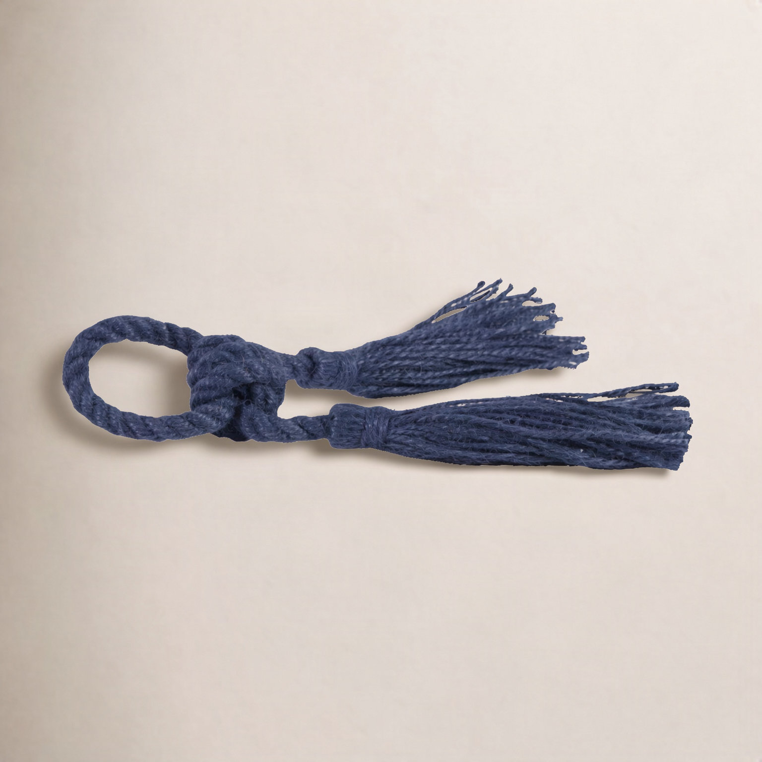 Harrietta Jute Napkin Ring, Navy Blue