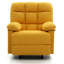 Fauteuil inclinable moderne jaune avec accoudoirs rembourrés
