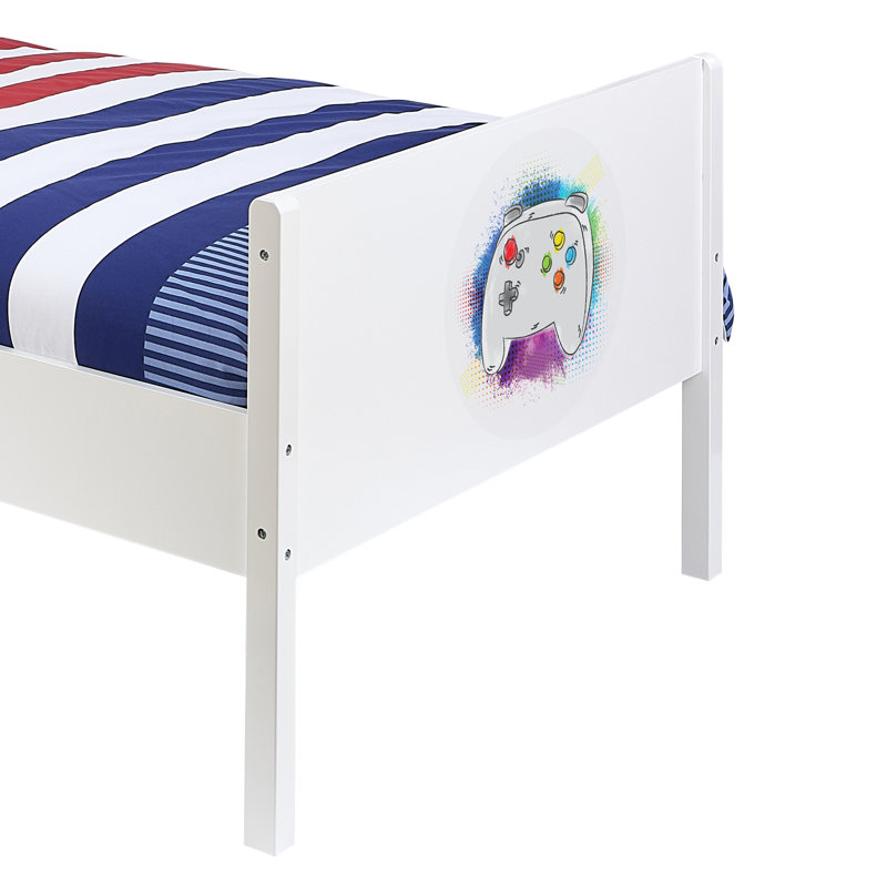 Kids White Single Bed – Gaming