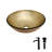 Bathroom Artistic Tempered Glass Vessel Bathroom Sink With Black Faucet And Pop-Up Drain, Gold-Foil Textured Tempered Glass Vanity Round Bowl-512331861