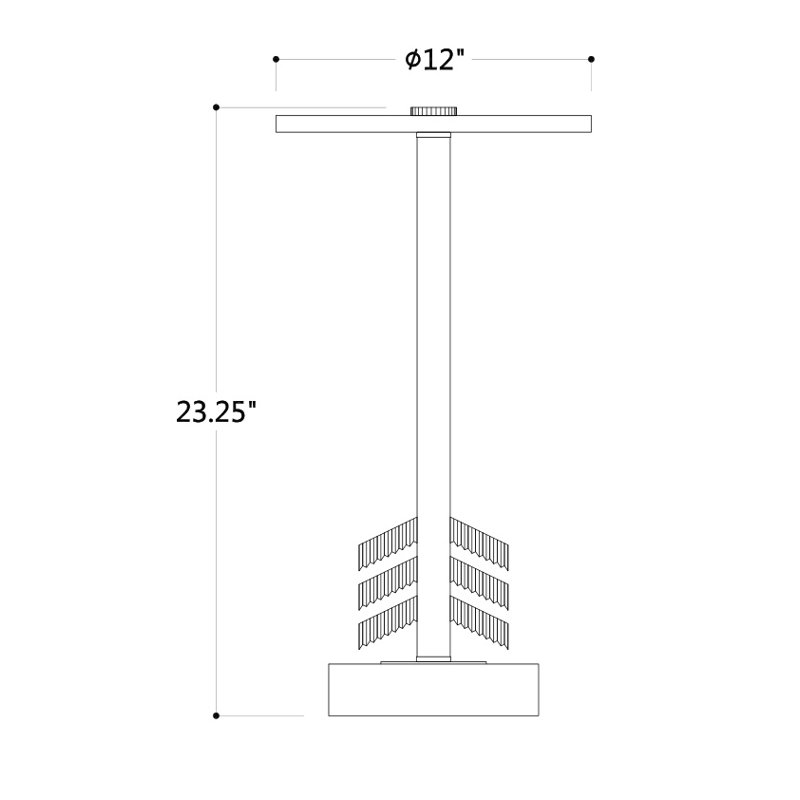 Franco Glass Top Pedestal End Table