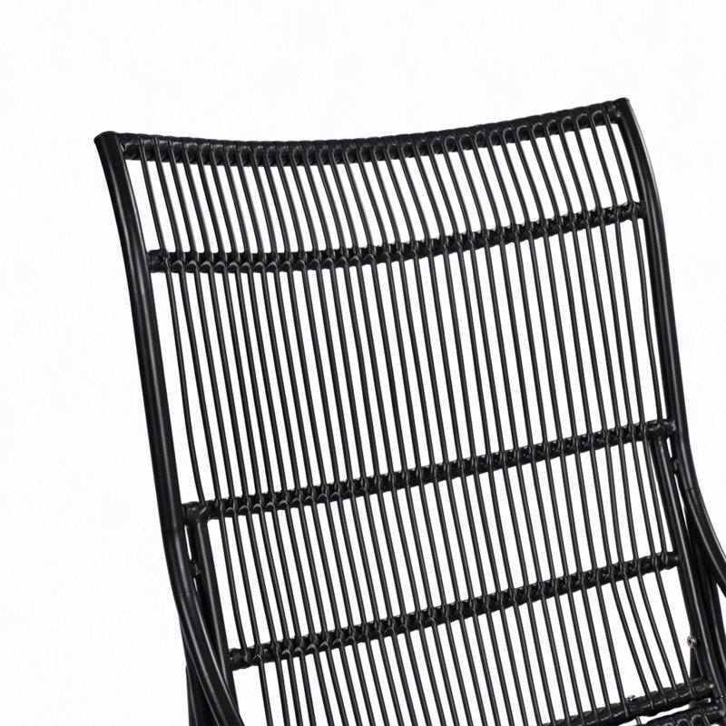 3 Pieces Wicker Outdoor Patio Furniture Set With Lounge Chair, Balcony Chairs Table Set With Cushions, Ottoman, Patio Conversation Sets For Garden,Deck,And Porch