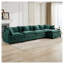 Canapé modulaire Cloud 4 places en chenille verte avec sièges très larges Cloud