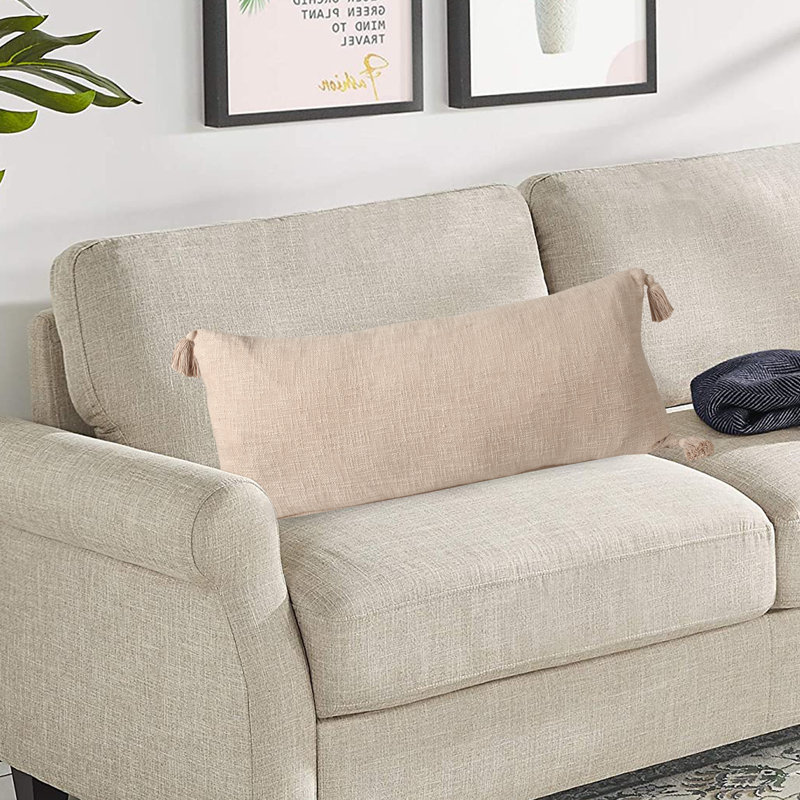 Housse de coussin en coton de couleur unie Insignia, Vert, Housse de coussin seulement - sans coussin