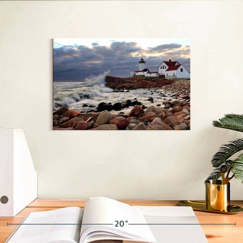 Phare historique d'Aletra Cape Ann, H 8 po x l 12 po
