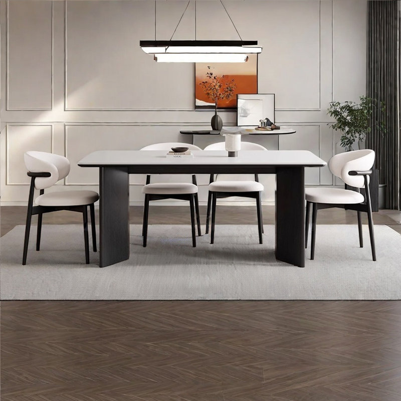 Table de salle à manger moderne et minimaliste, H 29,53 po x L 78,74 po x l 31,5 po