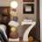 Brown + White Plastic + Resin Free form Floor Lamps