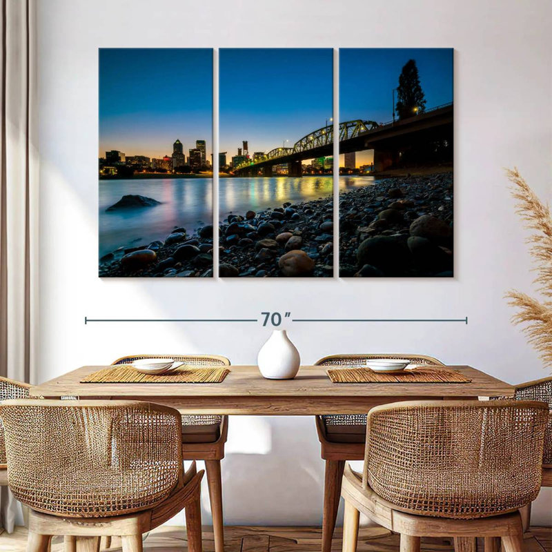 Sireci Portland Skyline Night, 36" H x 57" W