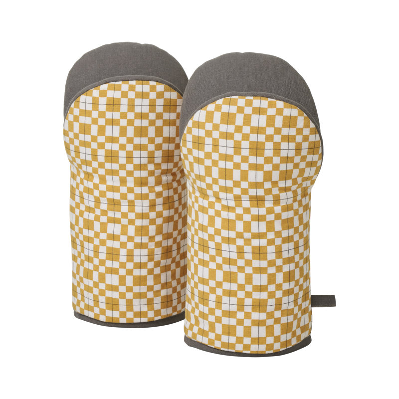 Penguin Home Cotton Oven Glove, Grey/Orange