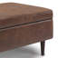 Petit repose-pieds avec rangement Shay en cuir végétalien Mid-Century-1367740130