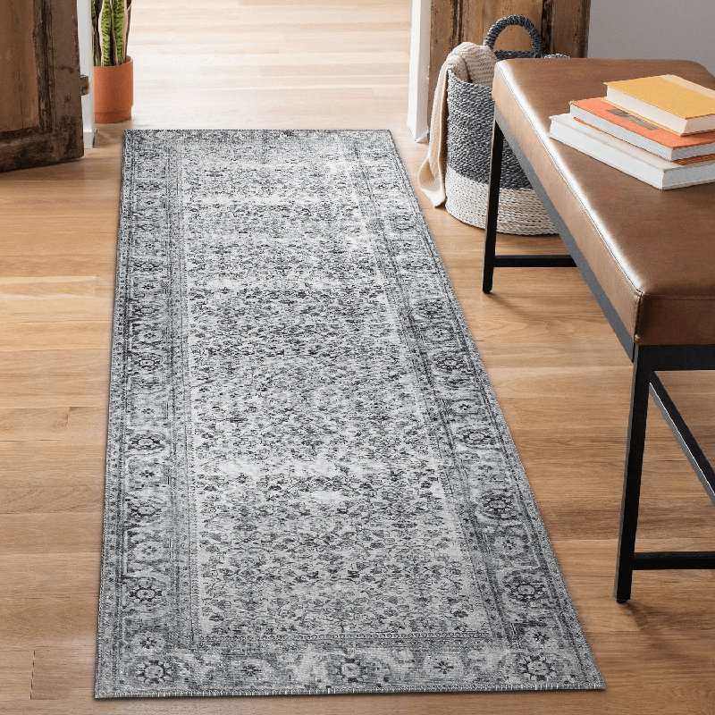 Tapis Gavray avec envers antidérapant, Tapis de couloir 2 pi 6 po x 7 pi 6 po