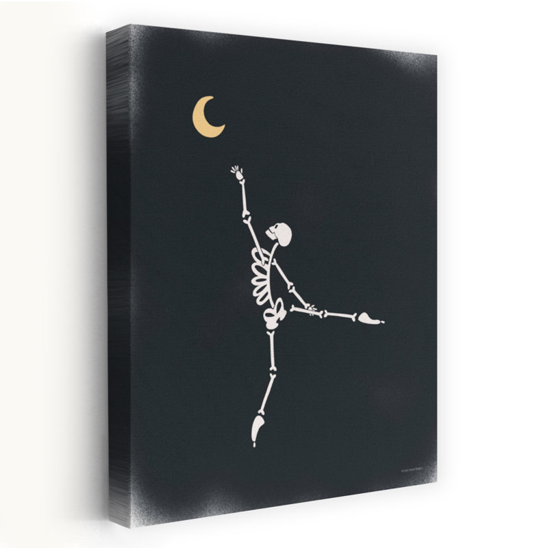 «Dancing Skeletons III», art contemporain abstrait, H 24 po x l 16 po