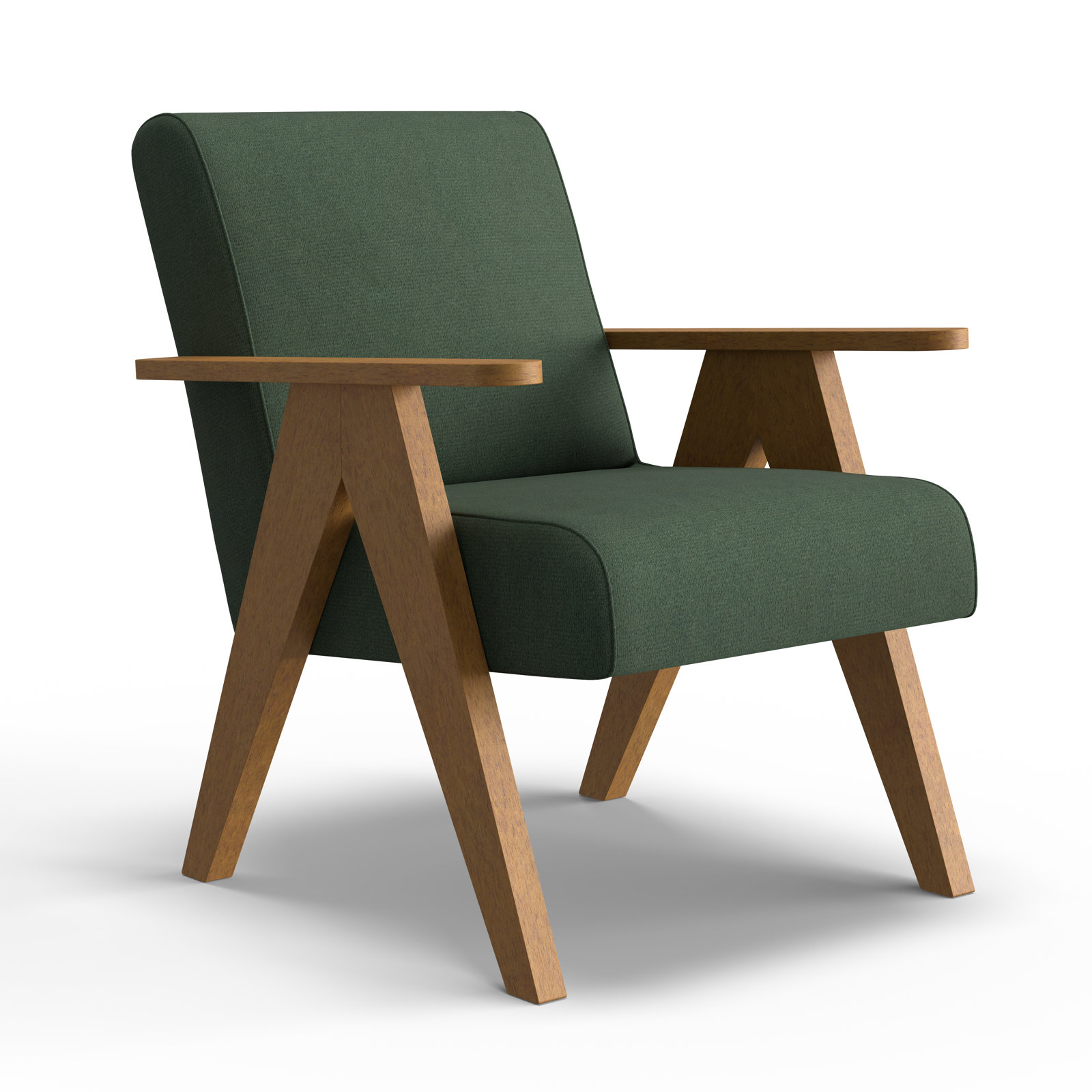 Luna Upholstered Accent Chair, Honey Birch, Pine
