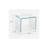  19.7-Inch Clear Bent-Glass Square End Table