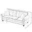 Canapé Chesterfield à accoudoirs roulés avec tête de clou 85,62 po Gillianne-432202063