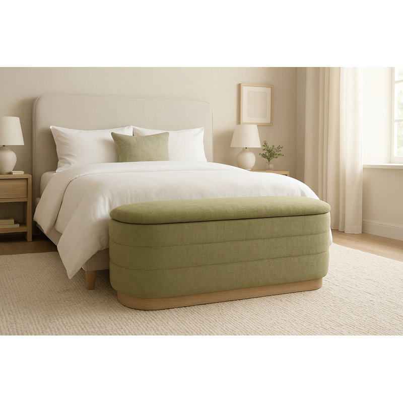 Banc de rangement en bois massif Bushfield