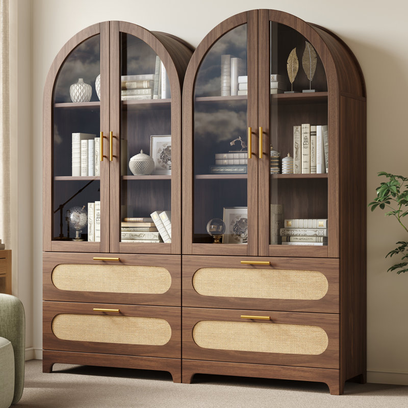80 cm W Display Cabinet, Natural