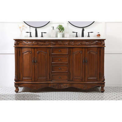 Ensemble de meuble-lavabo double de 60 po pour la salle de bain Mannie
