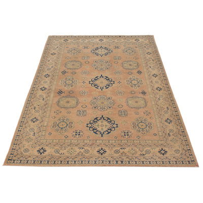 Alishaa One-of-a-Kind Rectangle 5'10" X 9'0" 1990's Wool Area Rug Tan