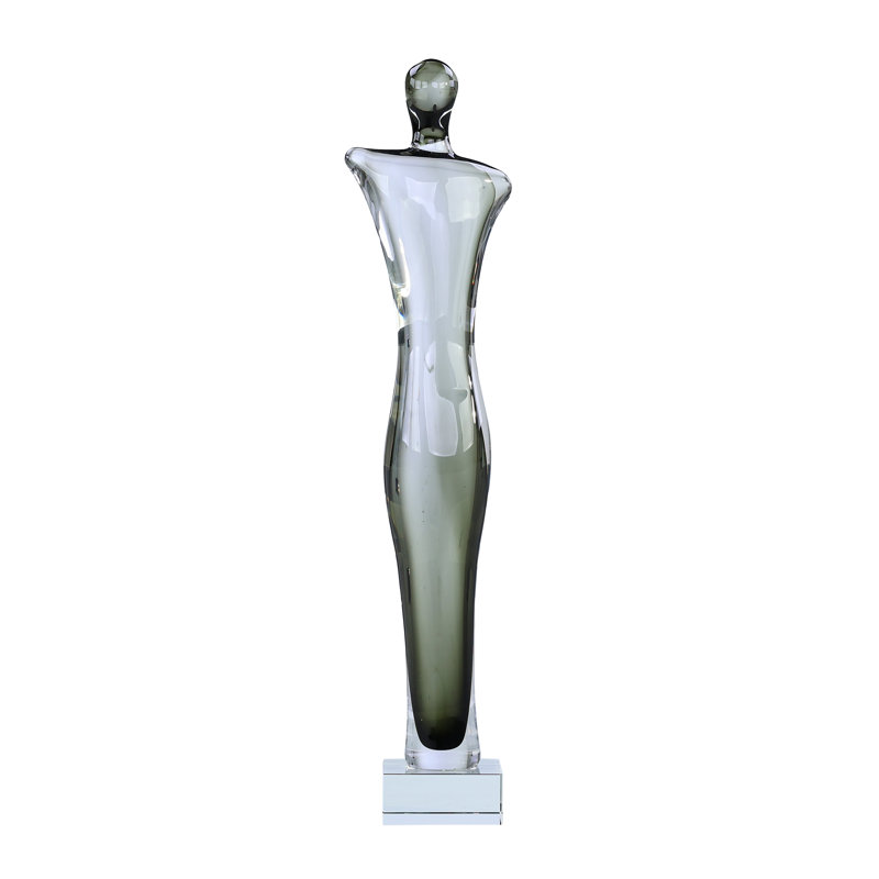 Glass Silhouette Sculpture, Large, 25" H x 6" W x 4" D