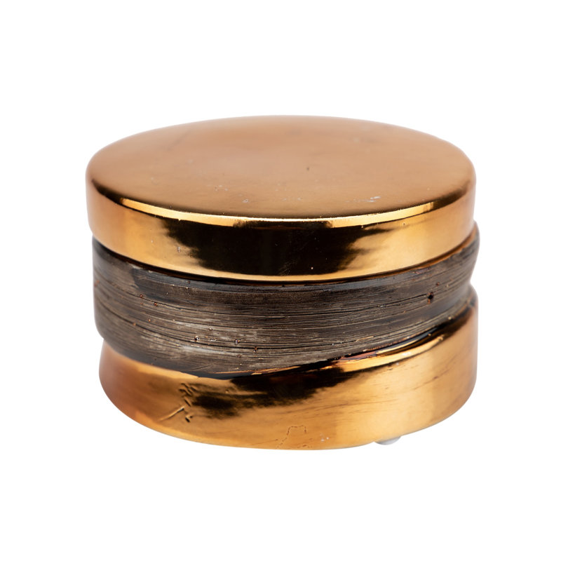 Oneridge Ceramic Decorative Box, 8cm H x 12.5cm W x 12.5cm D