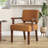 Naethan Upholstered PU Leather Arm Accent Chair for Living Room, Accent Armchair-108531237