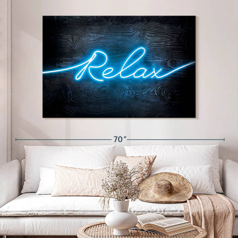 Bleu néon Tergel Relax, H 20 po x l 30 po