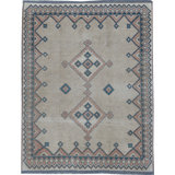 Hand-Knotted High-Quality Beige and Gray Area Rug